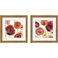 Framed 'Poppy Patch 2 Piece Framed Art Print Set' border=