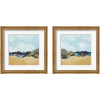 Framed 'Patchwork Hillside 2 Piece Framed Art Print Set' border=