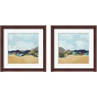 Framed 'Patchwork Hillside 2 Piece Framed Art Print Set' border=