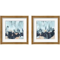 Framed Abstracted Indigo Skyline 2 Piece Framed Art Print Set