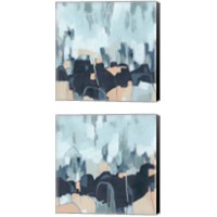 Framed Abstracted Indigo Skyline 2 Piece Canvas Print Set