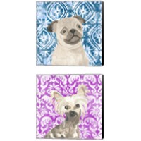 Framed Parlor Pooches 2 Piece Canvas Print Set