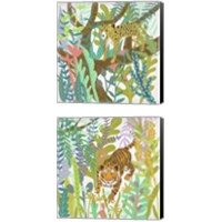 Framed 'Jungle Roar 2 Piece Canvas Print Set' border=