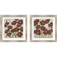 Framed Sangria Poppies 2 Piece Framed Art Print Set