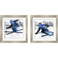 Framed 'Extreme Skier 2 Piece Framed Art Print Set' border=