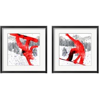 Framed 'Extreme Snowboarder 2 Piece Framed Art Print Set' border=