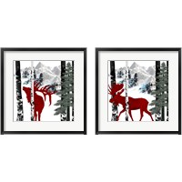 Framed 'Winter Wildlife 2 Piece Framed Art Print Set' border=