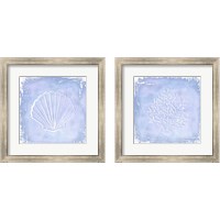 Framed 'Blue Sealife 2 Piece Framed Art Print Set' border=