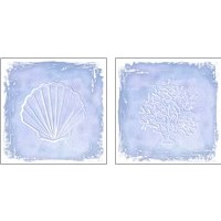Framed 'Blue Sealife 2 Piece Art Print Set' border=