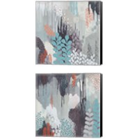 Framed 'Gray Forest 2 Piece Canvas Print Set' border=