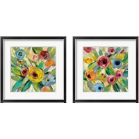 Framed Vivid Coral Floral 2 Piece Framed Art Print Set