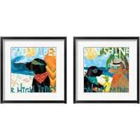 Framed 'Good Vibes  2 Piece Framed Art Print Set' border=