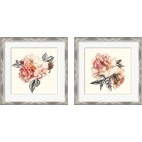 Framed 'Light of Day Rose 2 Piece Framed Art Print Set' border=