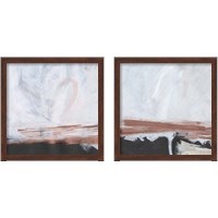 Framed 'Tundra Sunset 2 Piece Framed Art Print Set' border=