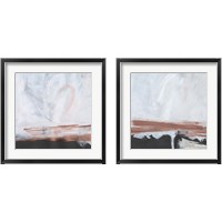 Framed 'Tundra Sunset 2 Piece Framed Art Print Set' border=