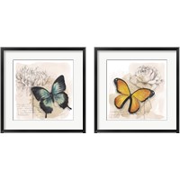 Framed 'Shadow Box Butterfly 2 Piece Framed Art Print Set' border=