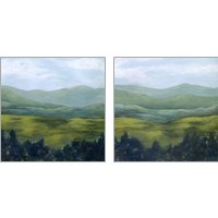 Framed 'Open Valley 2 Piece Art Print Set' border=