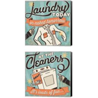 Framed 'Cleaners 2 Piece Canvas Print Set' border=