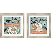 Framed 'Cleaners 2 Piece Framed Art Print Set' border=