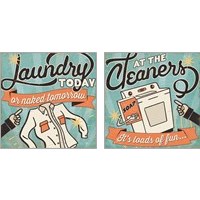 Framed 'Cleaners 2 Piece Art Print Set' border=