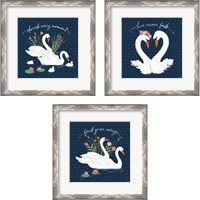 Framed 'Swan Lake 3 Piece Framed Art Print Set' border=