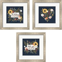 Framed 'Autumn Romance 3 Piece Framed Art Print Set' border=