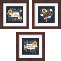 Framed 'Autumn Romance 3 Piece Framed Art Print Set' border=