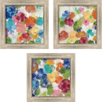 Framed 'Hydrangea Bouquet 3 Piece Framed Art Print Set' border=