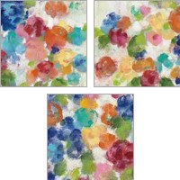 Framed 'Hydrangea Bouquet 3 Piece Art Print Set' border=