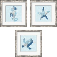 Framed 'Coastal Cool 3 Piece Framed Art Print Set' border=