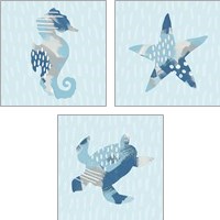 Framed 'Coastal Cool 3 Piece Art Print Set' border=