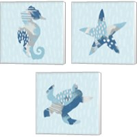 Framed 'Coastal Cool 3 Piece Canvas Print Set' border=