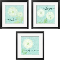 Framed 'Dandelion Wishes 3 Piece Framed Art Print Set' border=