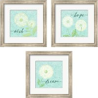 Framed 'Dandelion Wishes 3 Piece Framed Art Print Set' border=