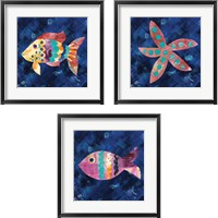 Framed Boho Reef  3 Piece Framed Art Print Set