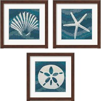 Framed 'Sea Glass 3 Piece Framed Art Print Set' border=