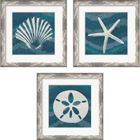 Framed 'Sea Glass 3 Piece Framed Art Print Set' border=