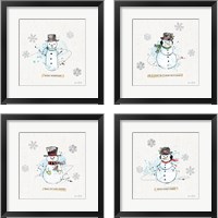 Framed Thoughtfully Frozen 4 Piece Framed Art Print Set