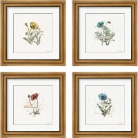 Framed 'Thoughtful Blooms 4 Piece Framed Art Print Set' border=