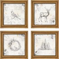 Framed 'Wild and Beautiful 4 Piece Framed Art Print Set' border=
