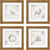 Framed 'Wild and Beautiful 4 Piece Framed Art Print Set' border=