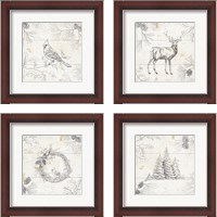 Framed 'Wild and Beautiful 4 Piece Framed Art Print Set' border=