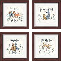 Framed 'Dogs in the Garden 4 Piece Framed Art Print Set' border=