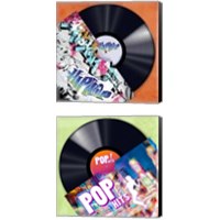 Framed 'Vinyl Club 2 Piece Canvas Print Set' border=