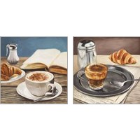 Framed 'Morning Coffee 2 Piece Art Print Set' border=