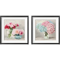Framed Fleurs et Vases Blanc 2 Piece Framed Art Print Set