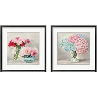 Framed Fleurs et Vases Blanc 2 Piece Framed Art Print Set