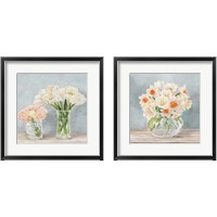 Framed Fleurs et Vases Aquamarine 2 Piece Framed Art Print Set