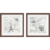 Framed 'Paris Milan 2 Piece Framed Art Print Set' border=