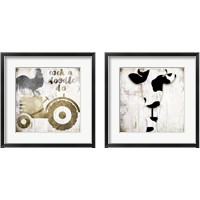 Framed 'Fresh-Dairy 2 Piece Framed Art Print Set' border=
